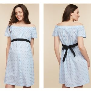 Motherhood Maternity lightweight cotton Midi  full dress L